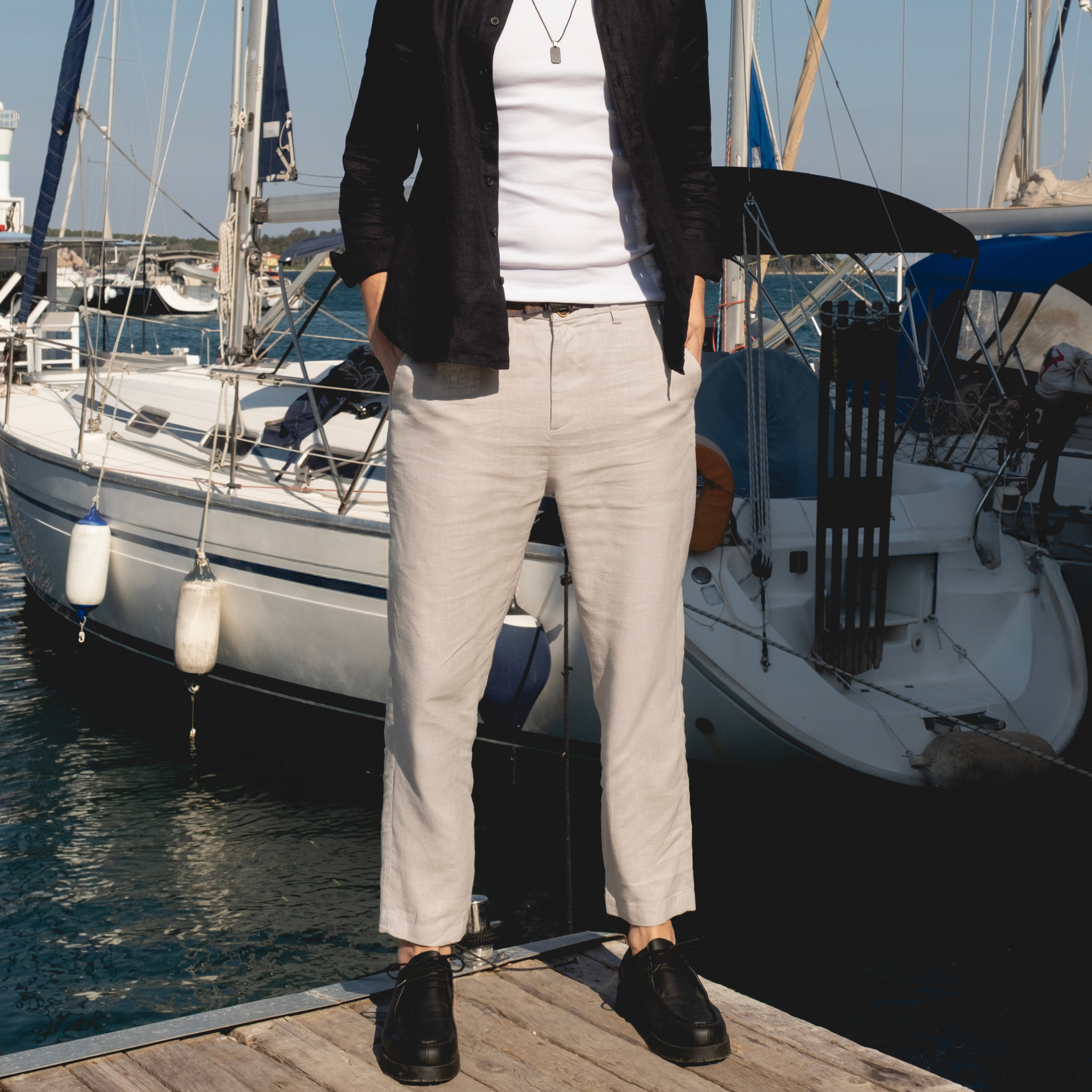 Off-White Linen Pants