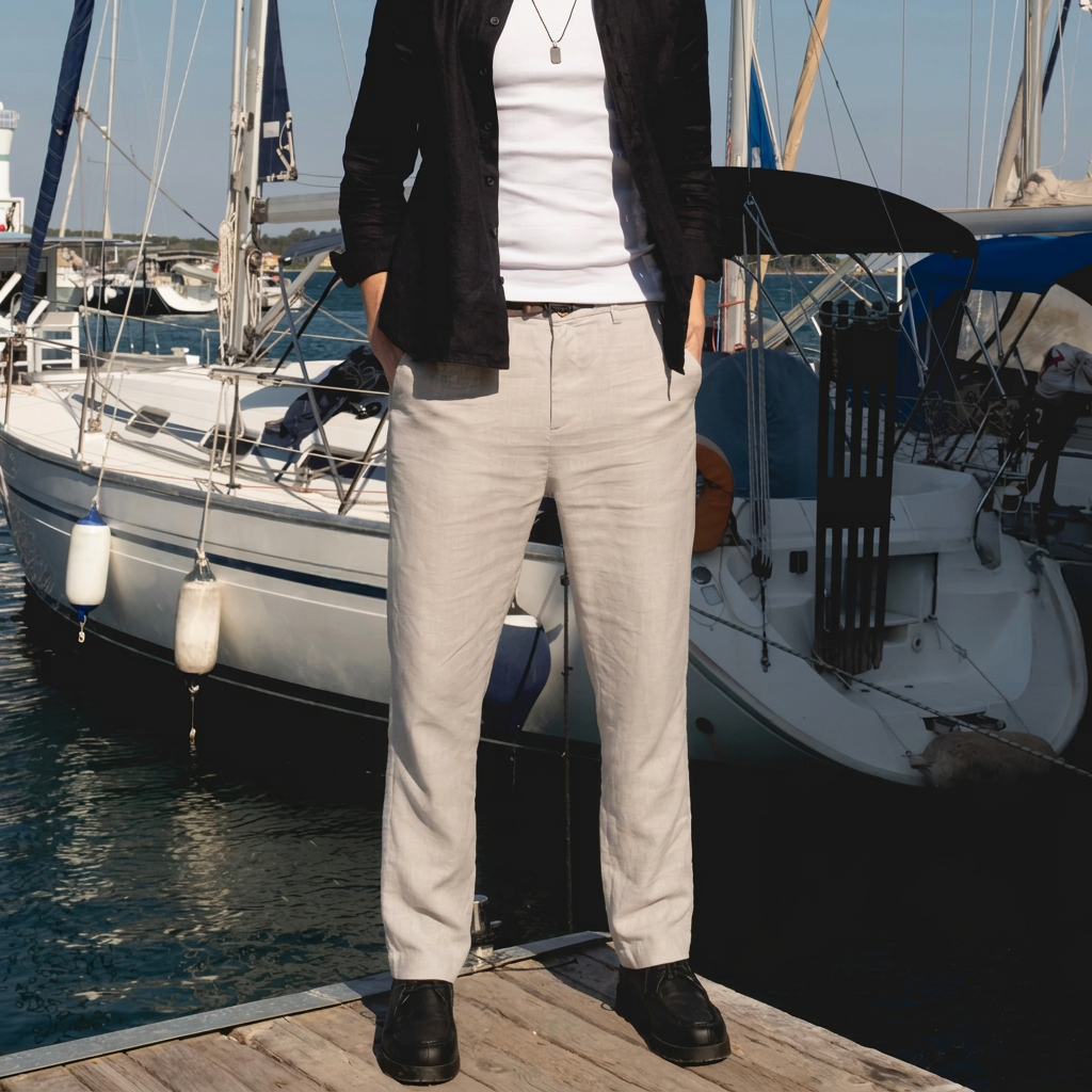 Off-White Linen Pants