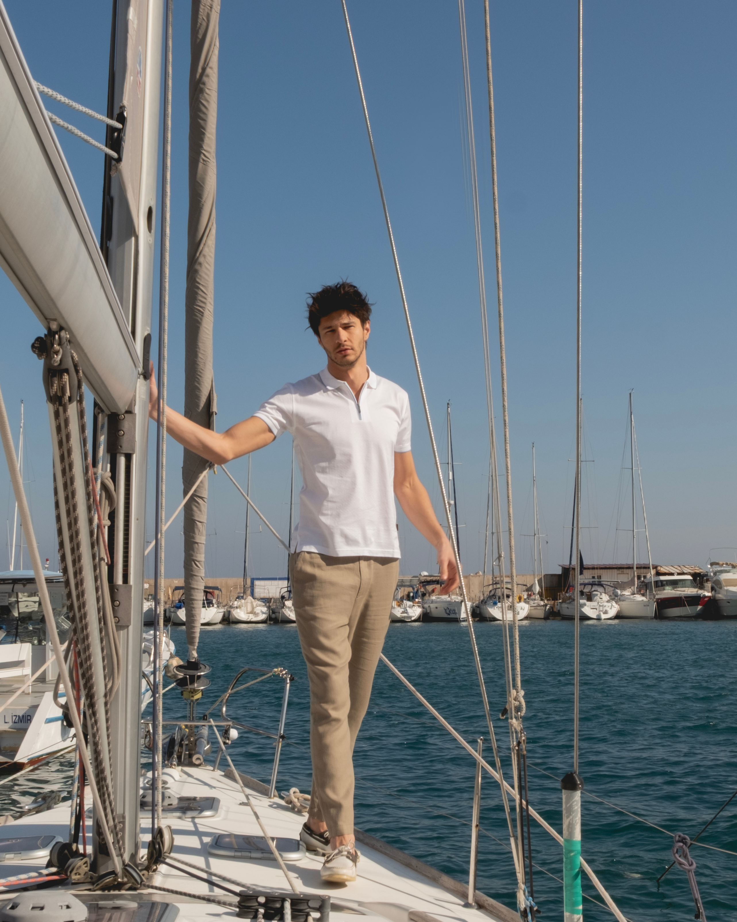 Beige Tan Relaxed Fit Linen Pants