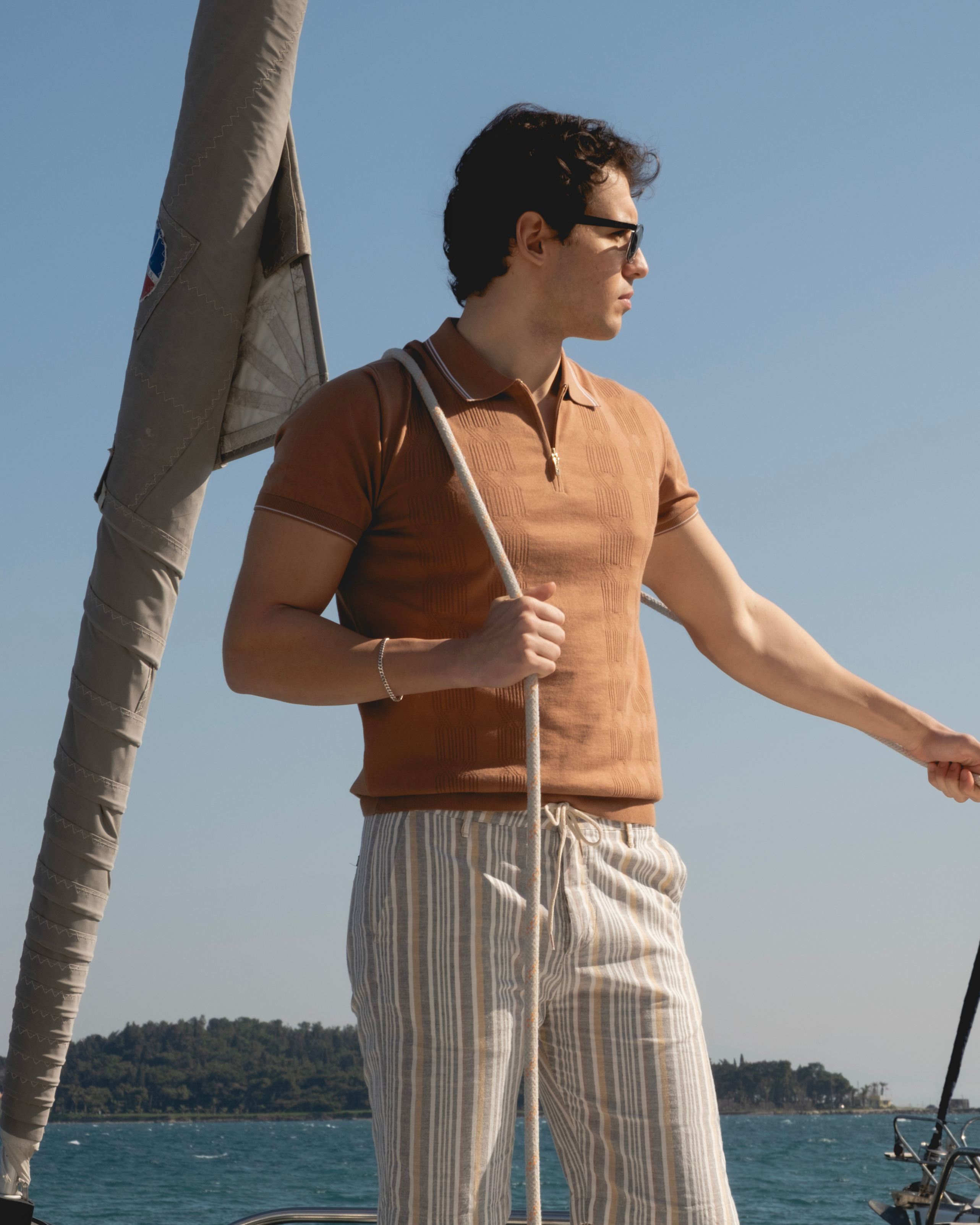 Mink Luxe Subtle Brown Mercerized Men's T-Shirt Slim Fit