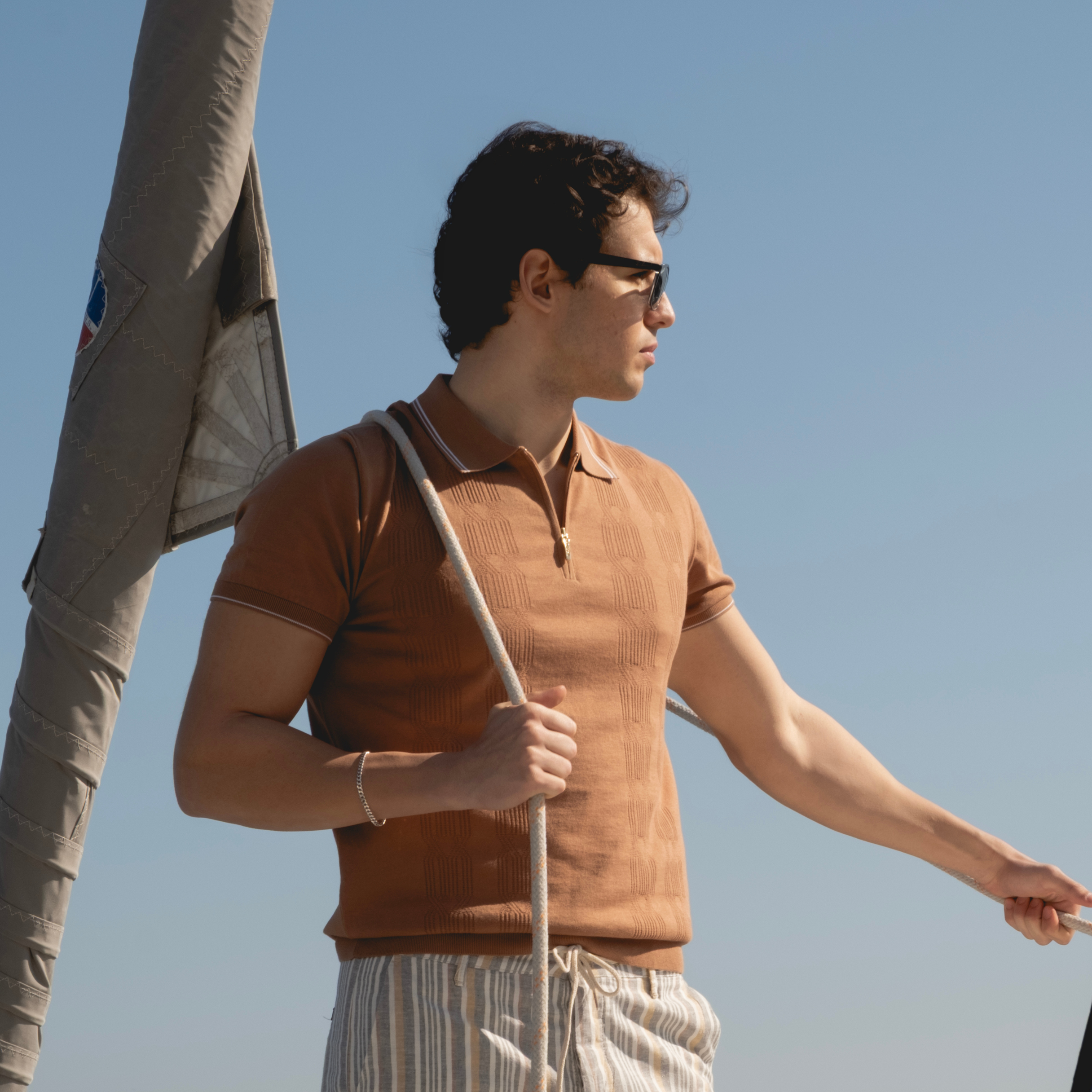 Mink Luxe Subtle Brown Mercerized Men's T-Shirt Slim Fit