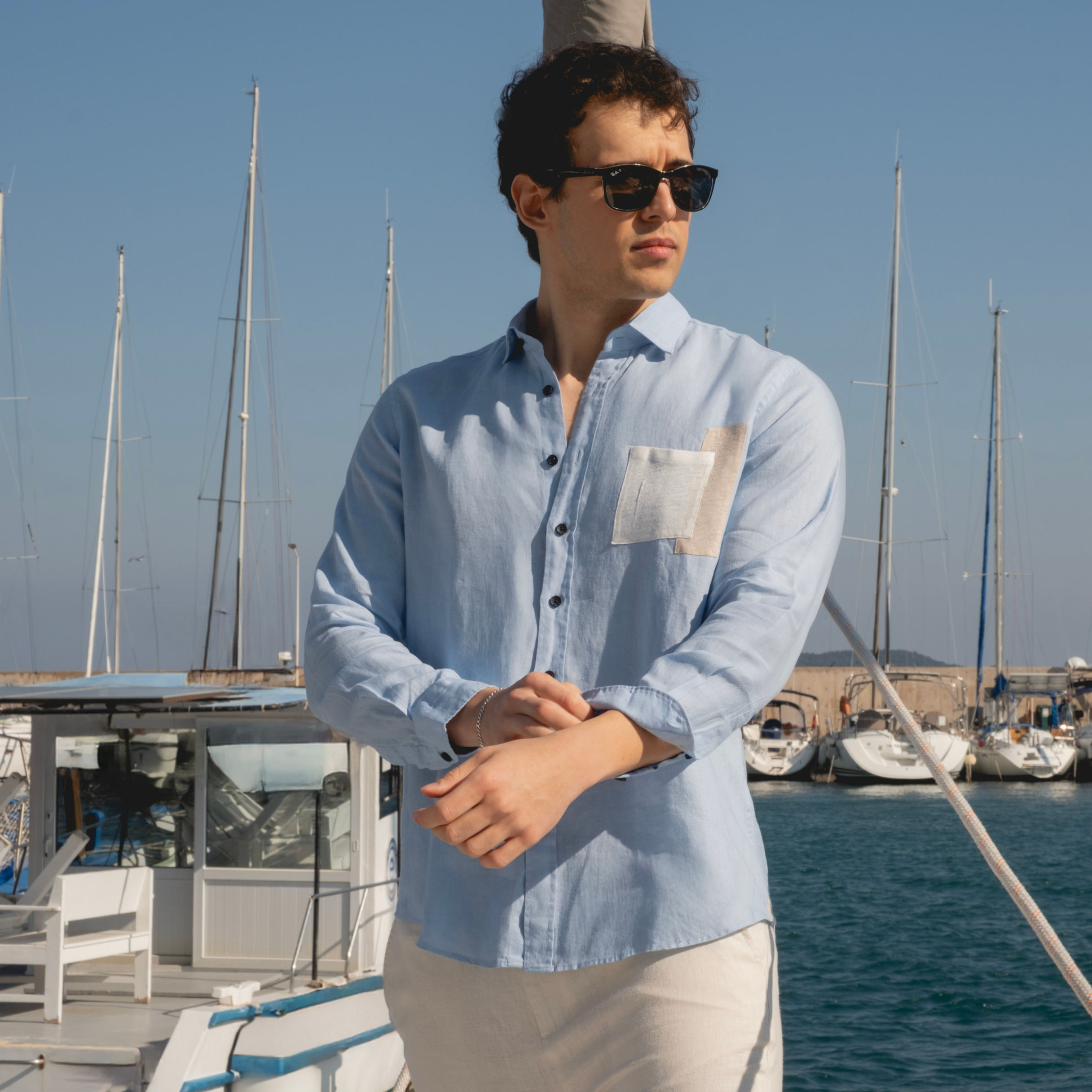 Blue Linen Shirt