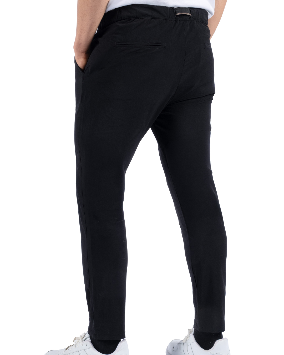 Cholp Performance Series 100% Nylon Slim Fit Travel & Casual Pants for Men – Black Lightweight Quick Dry Tech Pants Tapered Leg