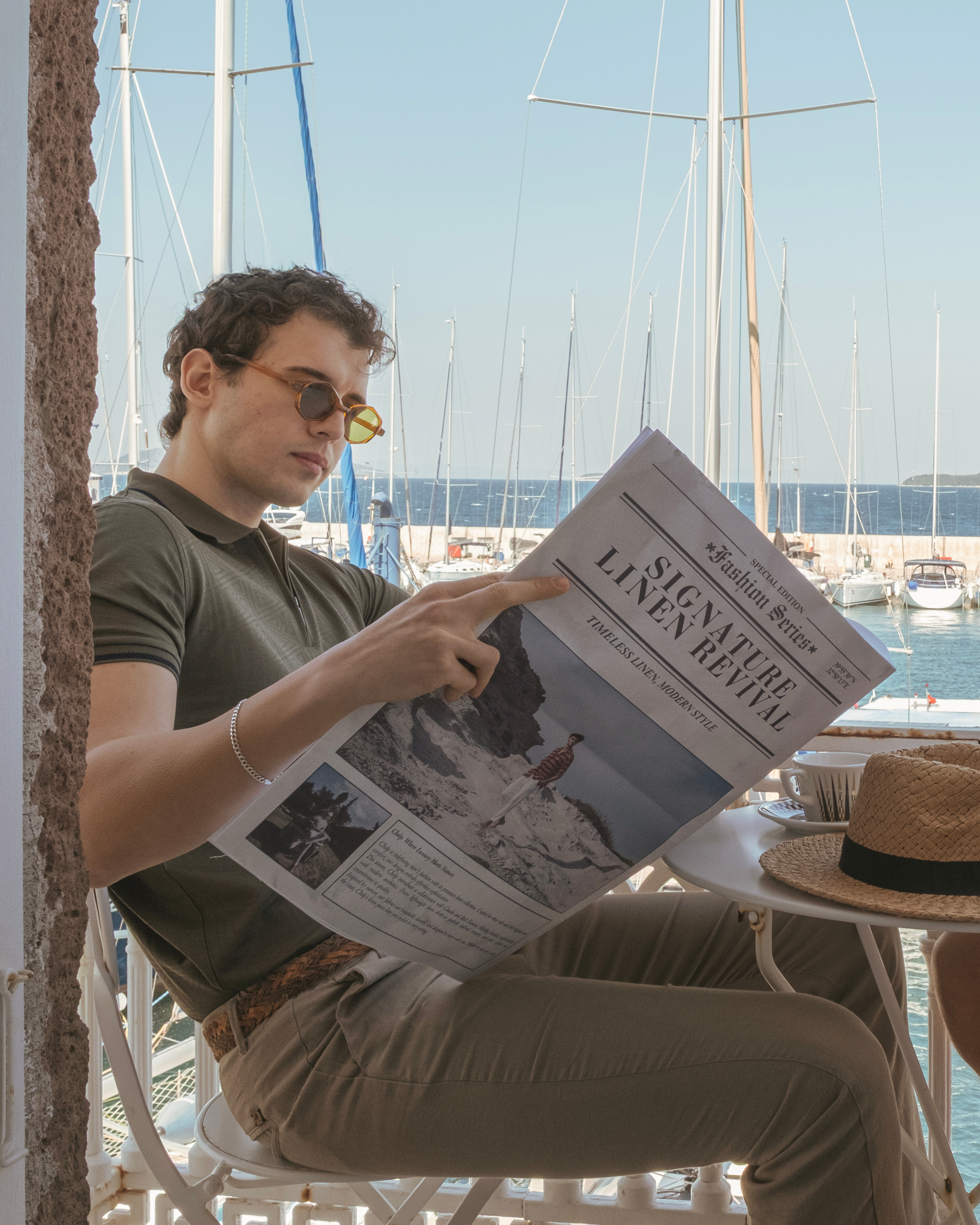 Men's Olive Crest Polo T-Shirt Slim Fit