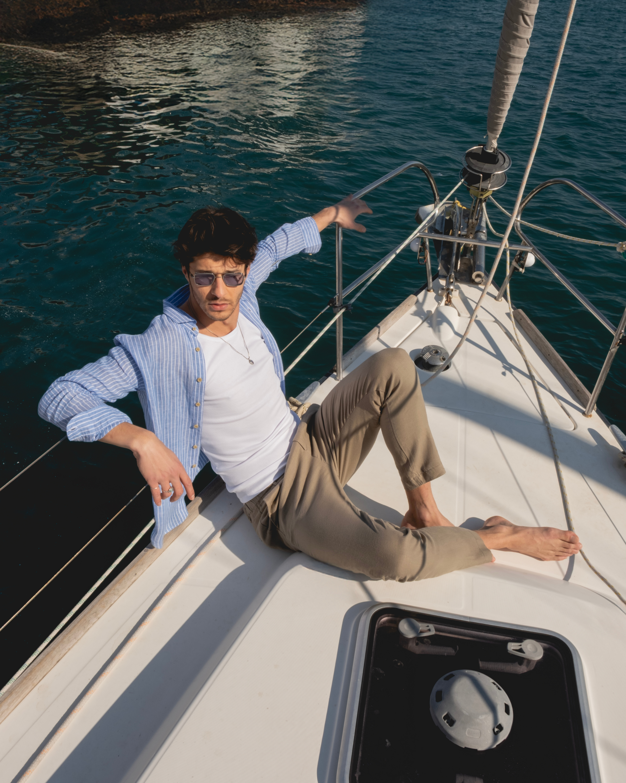 Blue Striped Linen Shirt