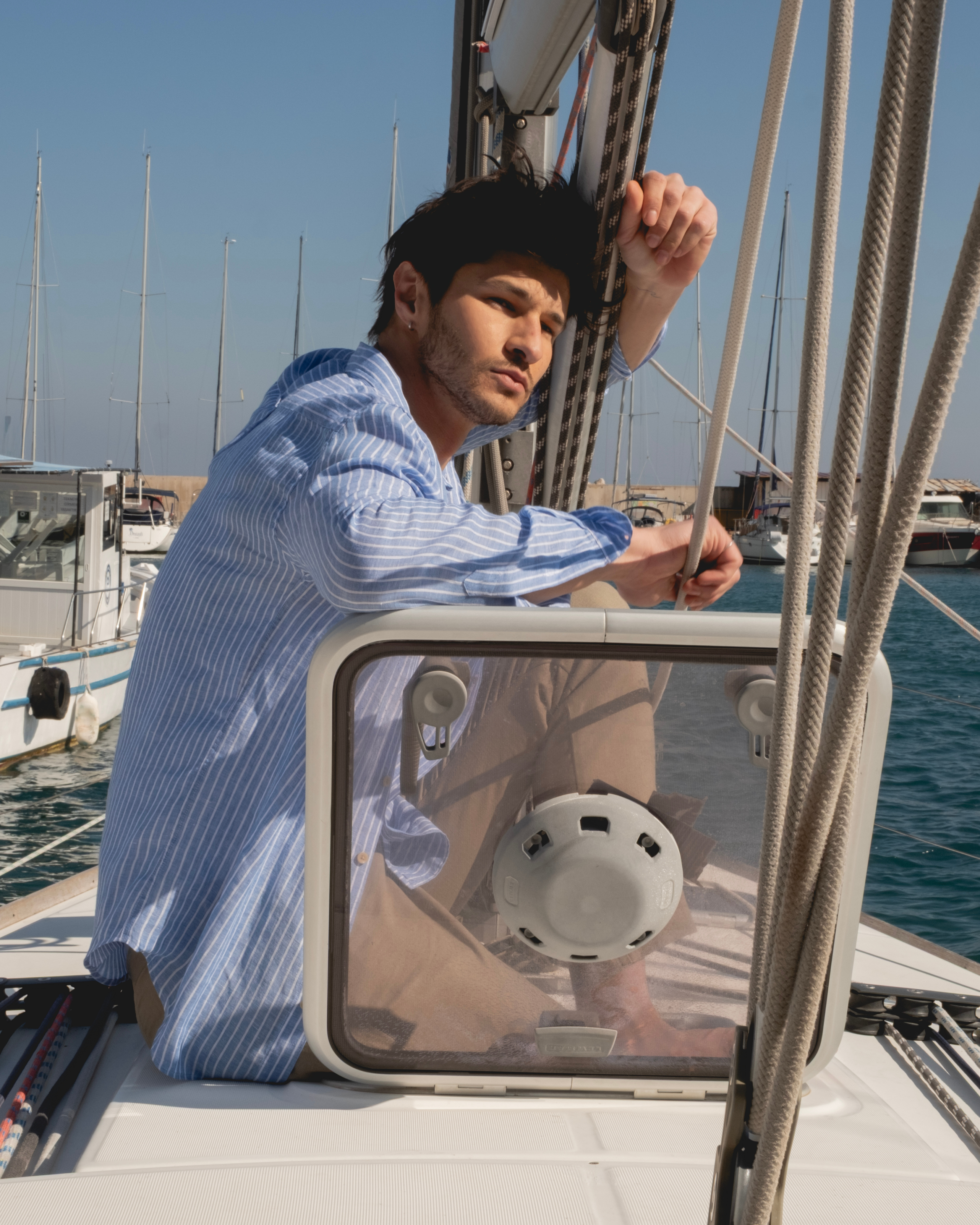 Blue Striped Linen Shirt