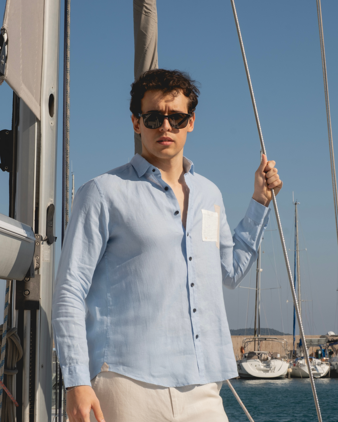 Blue Linen Shirt