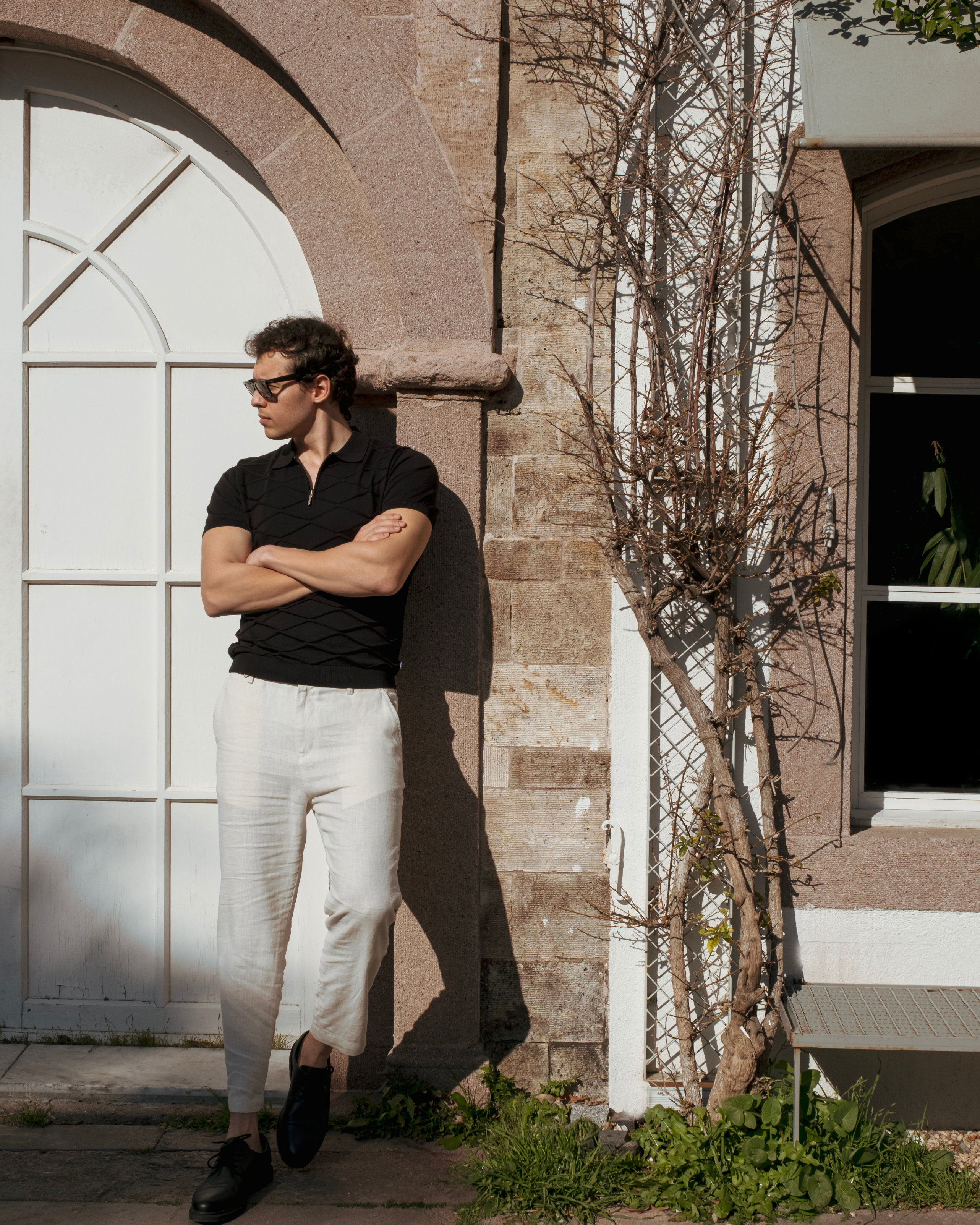 Men's Black Heritage Polo T-Shirt Slim Fit