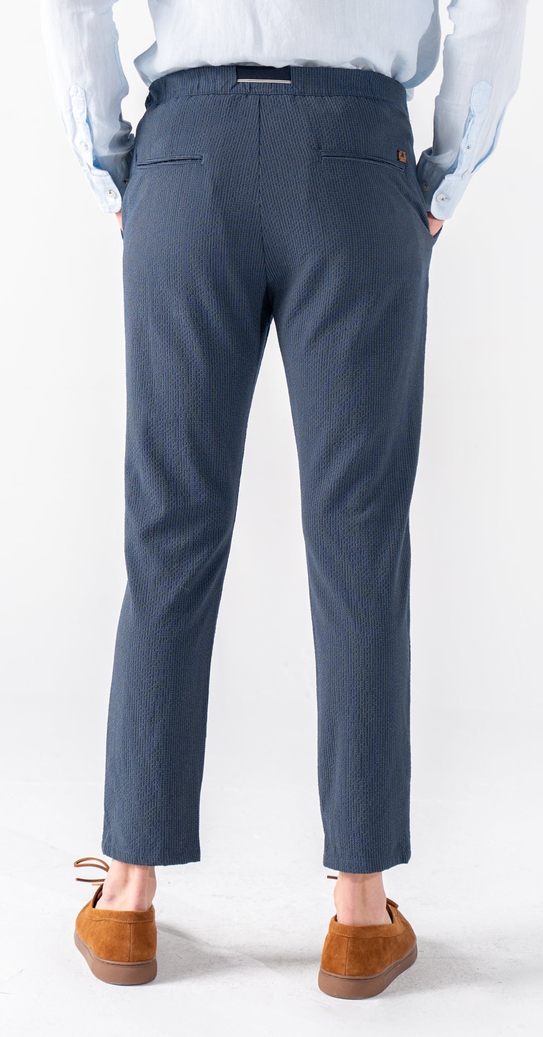 Seersucker Pants Men's Ocean Blue
