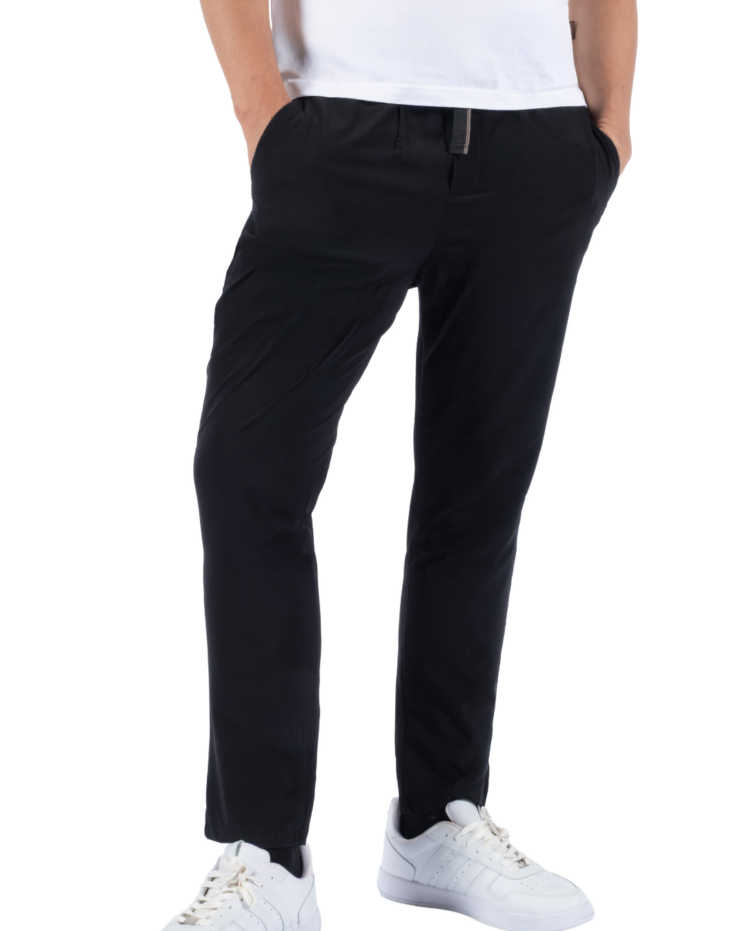 Cholp Performance Series 100% Nylon Slim Fit Travel & Casual Pants for Men – Black Lightweight Quick Dry Tech Pants Tapered Leg