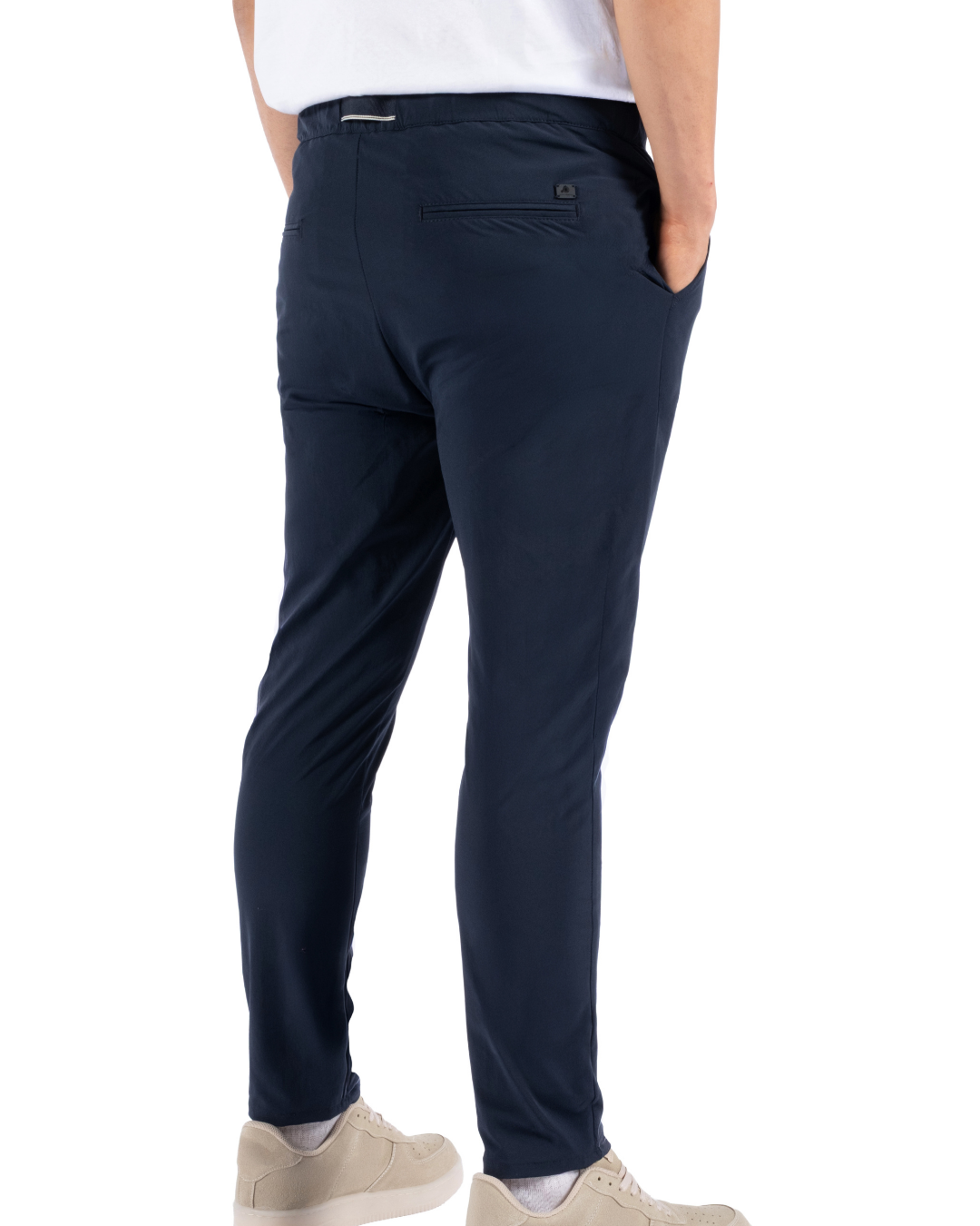 Cholp Performance Series 100% Nylon Slim Fit Travel & Casual Pants for Men – Navy Blue Lightweight Quick Dry Tech Pants Tapered Leg