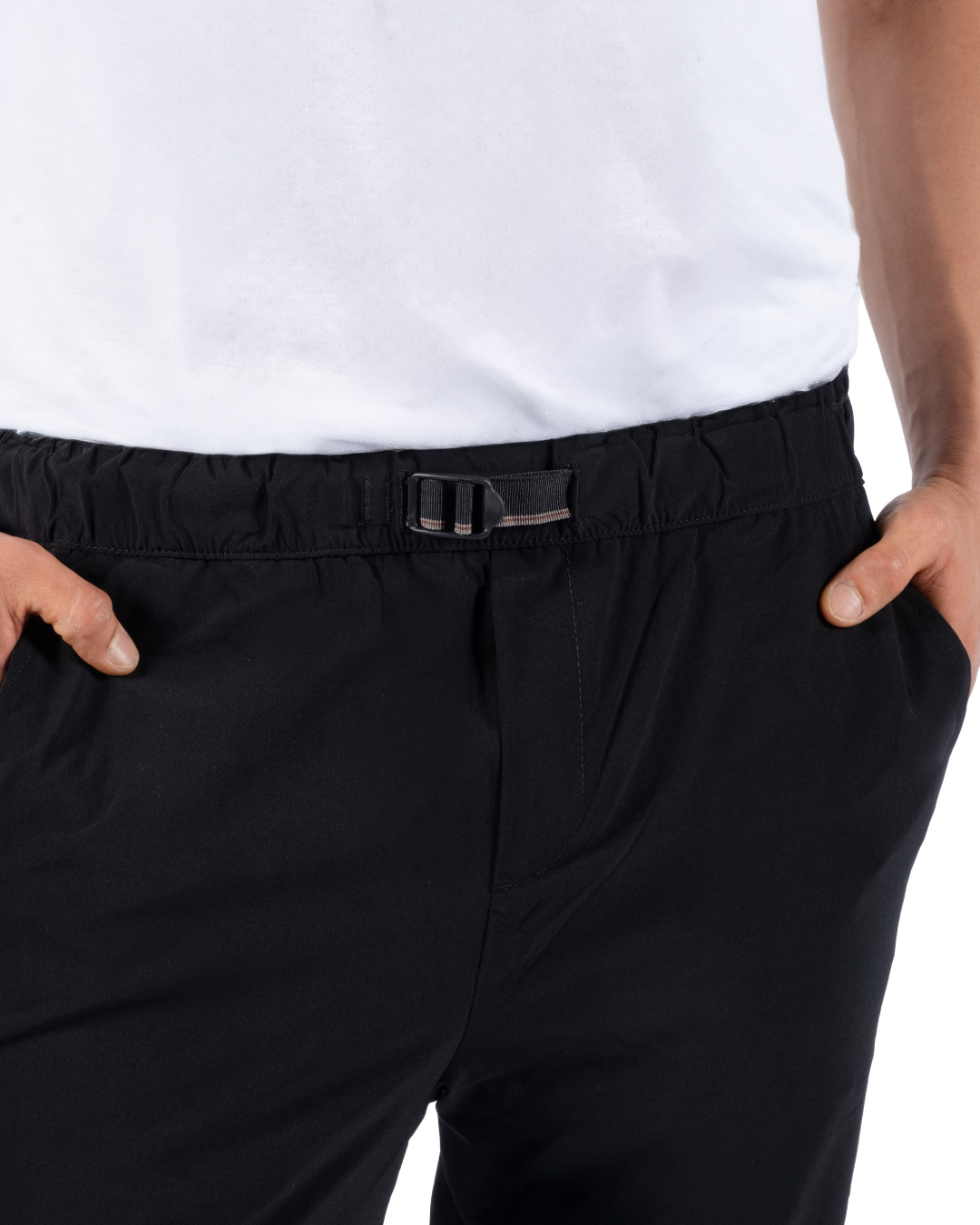 Cholp Performance Series 100% Nylon Slim Fit Travel & Casual Pants for Men – Black Lightweight Quick Dry Tech Pants Tapered Leg