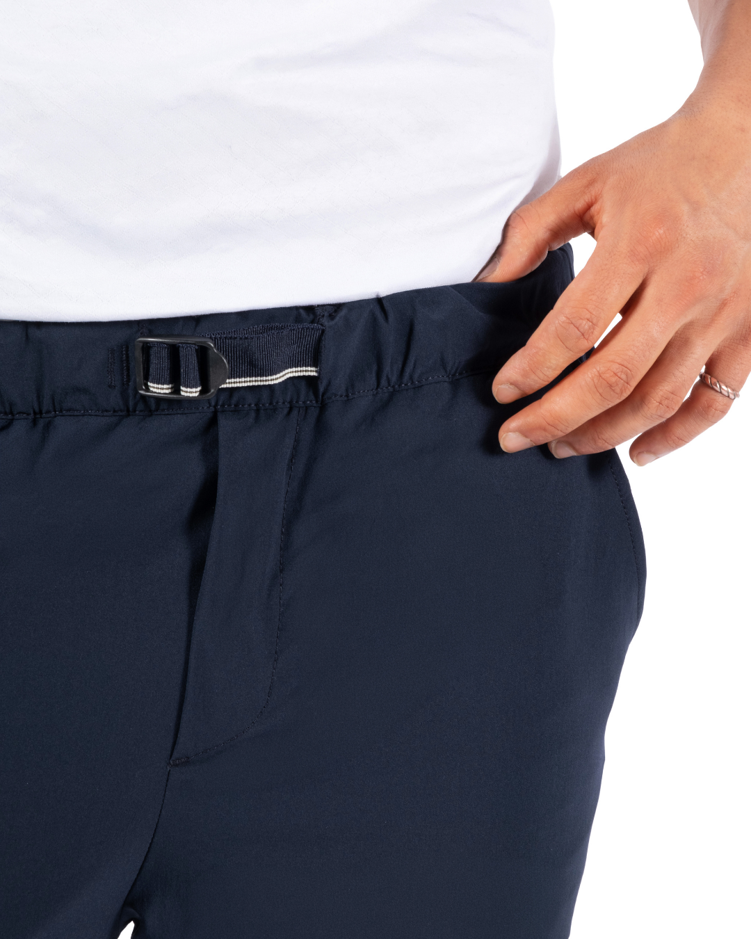 Cholp Performance Series 100% Nylon Slim Fit Travel & Casual Pants for Men – Navy Blue Lightweight Quick Dry Tech Pants Tapered Leg