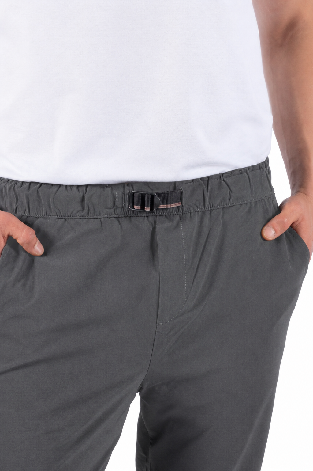 Cholp Performance Series 100% Nylon Slim Fit Travel & Casual Pants for Men – Dark Gray Lightweight Quick Dry Tech Pants Tapered Leg
