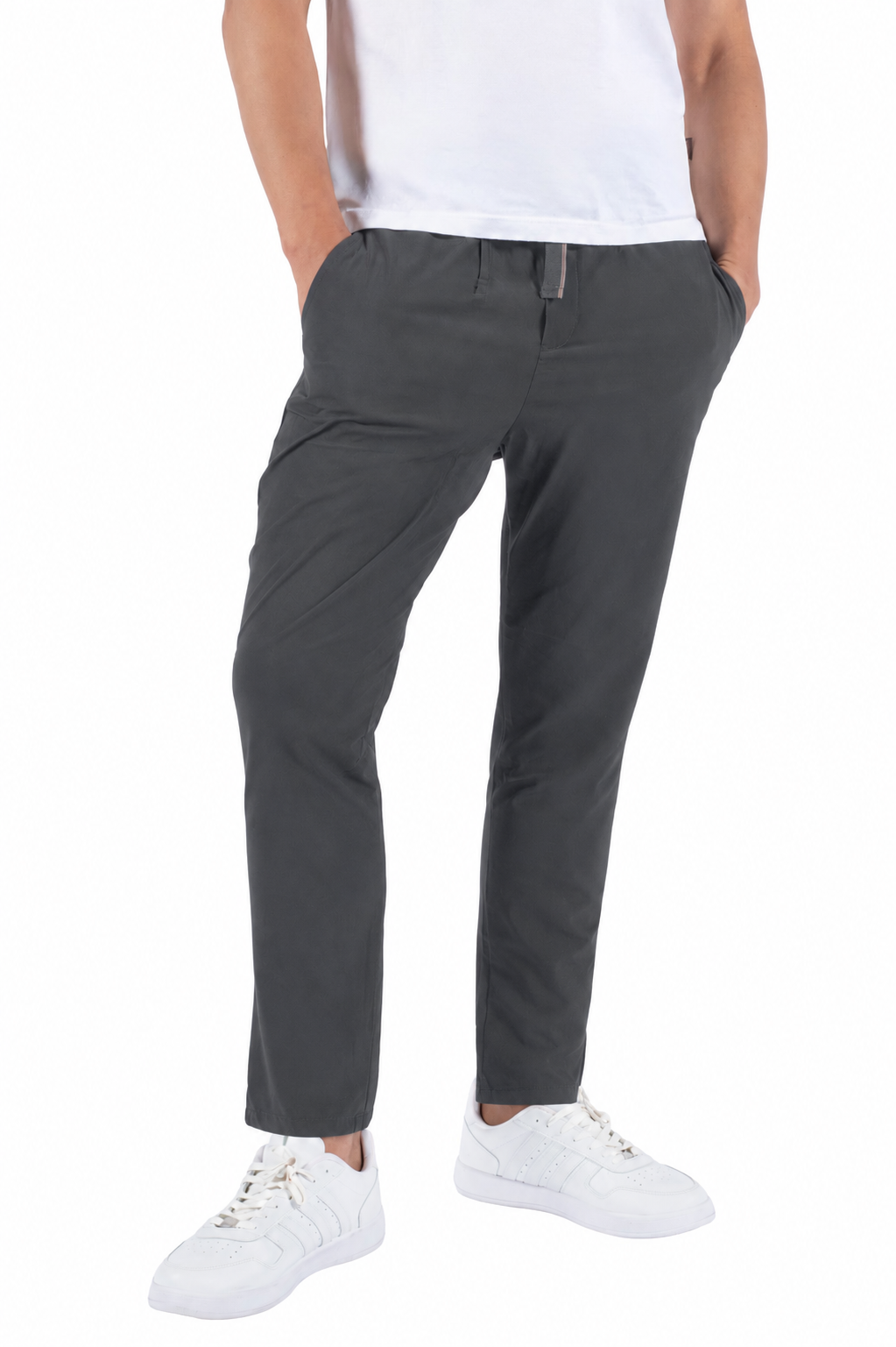 Cholp Performance Series 100% Nylon Slim Fit Travel & Casual Pants for Men – Dark Gray Lightweight Quick Dry Tech Pants Tapered Leg