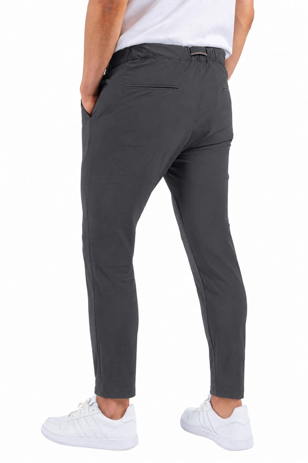 Cholp Performance Series 100% Nylon Slim Fit Travel & Casual Pants for Men – Dark Gray Lightweight Quick Dry Tech Pants Tapered Leg