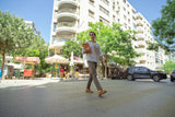 khaki green linen pants