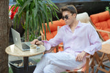 Men's Pale Pink Linen Shirt