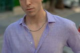 Men's Pale Purple Linen Shirt