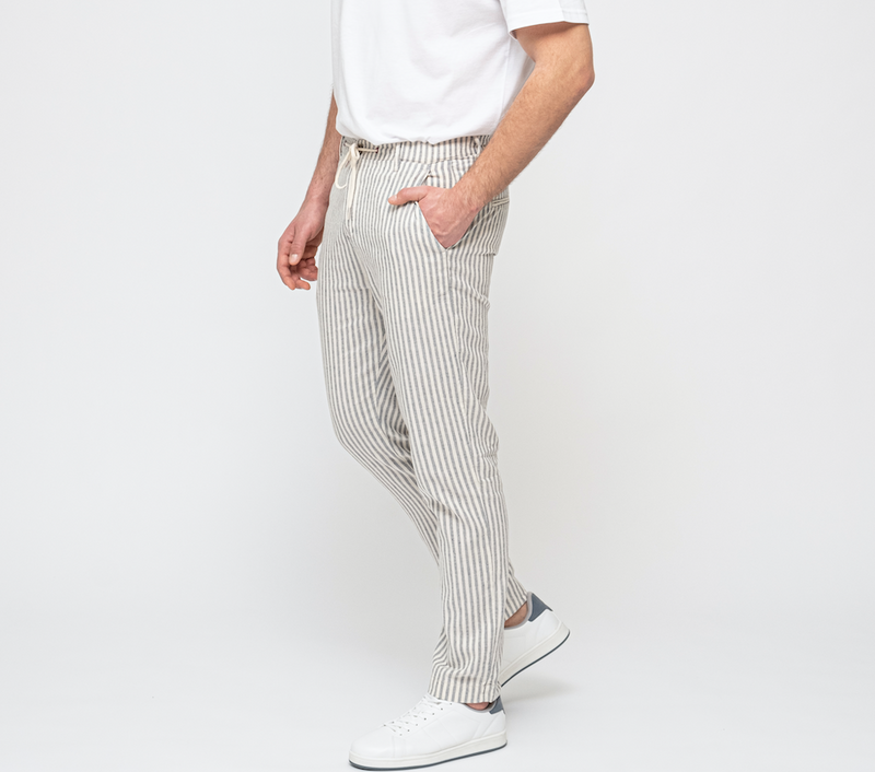 Buy Arrow Newyork Mid Rise Striped Formal Trousers - NNNOW.com