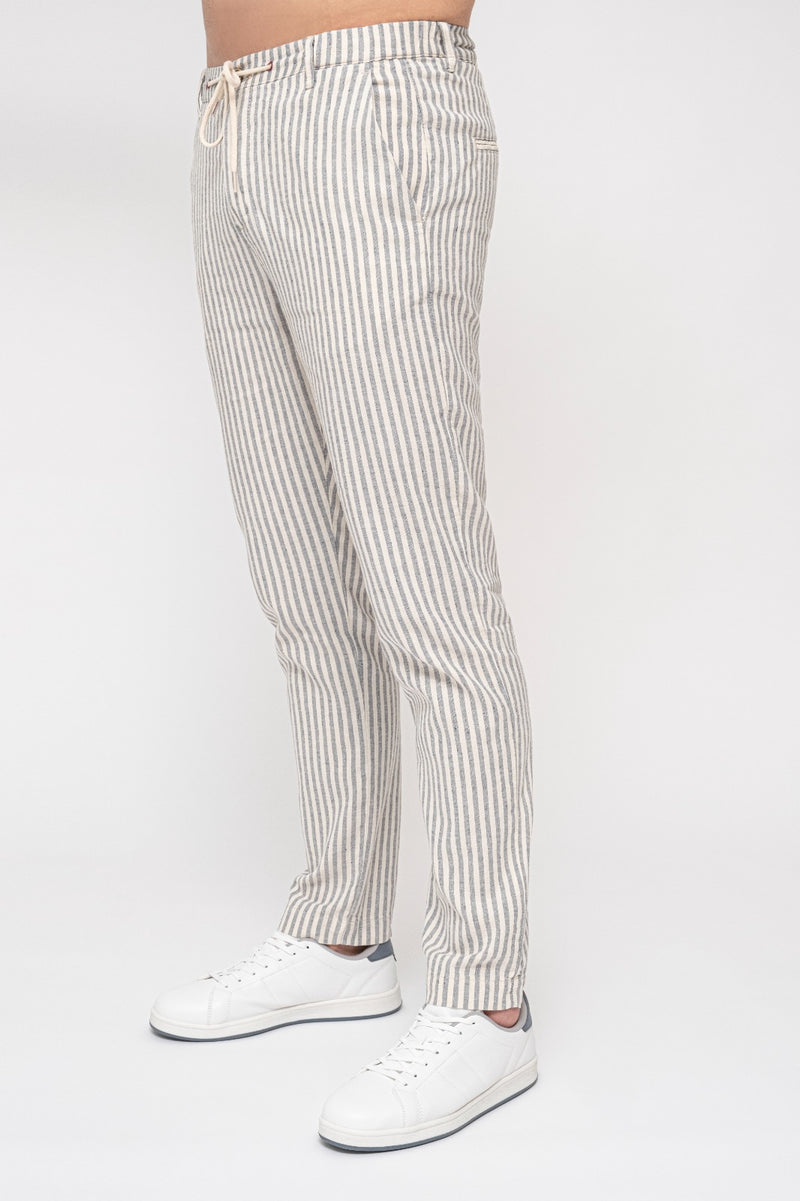 Thin Blue Line - Striped wide leg pants w/ tie waist – D. Lynne's Boutique